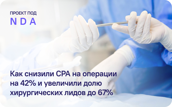 Как снизили CPA на операции на 42% и увеличили долю хирургических лидов до 67%